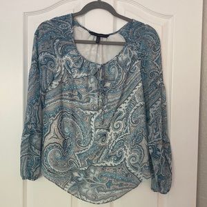 White House Black Market Paisley Blouse